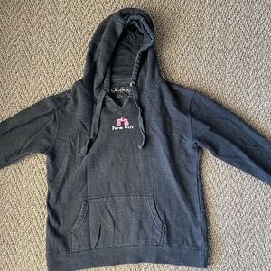 Grey Farm Girl Hoodie Size Medium